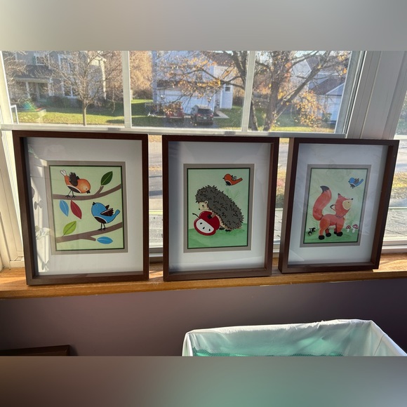 Porcupine woodland animals art print 8x10 (no frame) baby room nursery decor - Picture 5 of 6